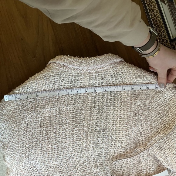 ❌SOLD❌ CHANEL 1999 SS Vintage Pink Beige Tweed Jacket CC Logo FR44 Large L Auth - Picture 16 of 17